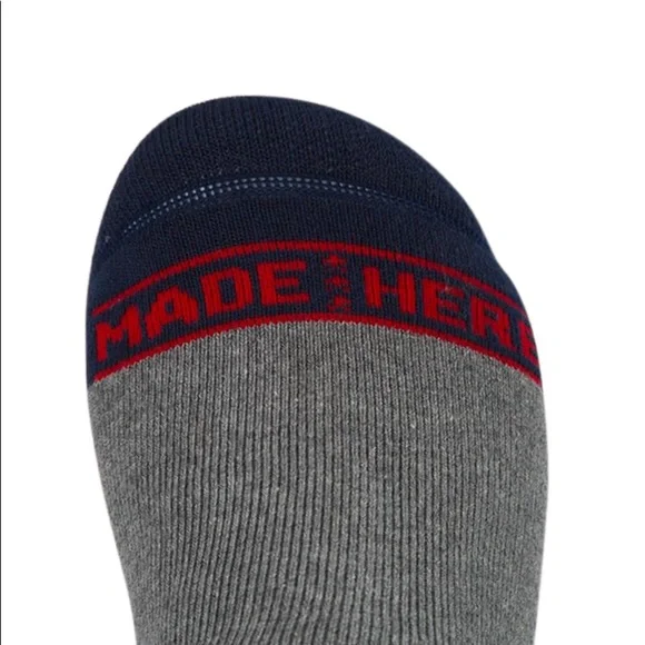 2x NWT MADE HERE Main Street No Show Heather Grey Unisex Cotton Socks, L/XL - Picture 4 of 6